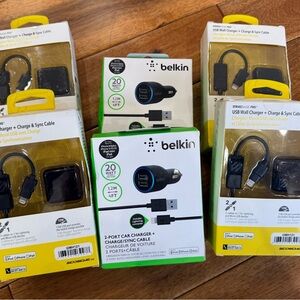 RESELLER’S BUNDLE! BELKIN 2-Port USB Charger w/ Cable & SCOSCHE Wall Block & 2n1